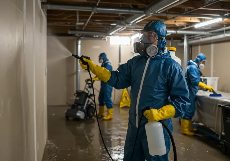 Basement Sanitization and Antimicrobial Treatment process in Crosby, MN